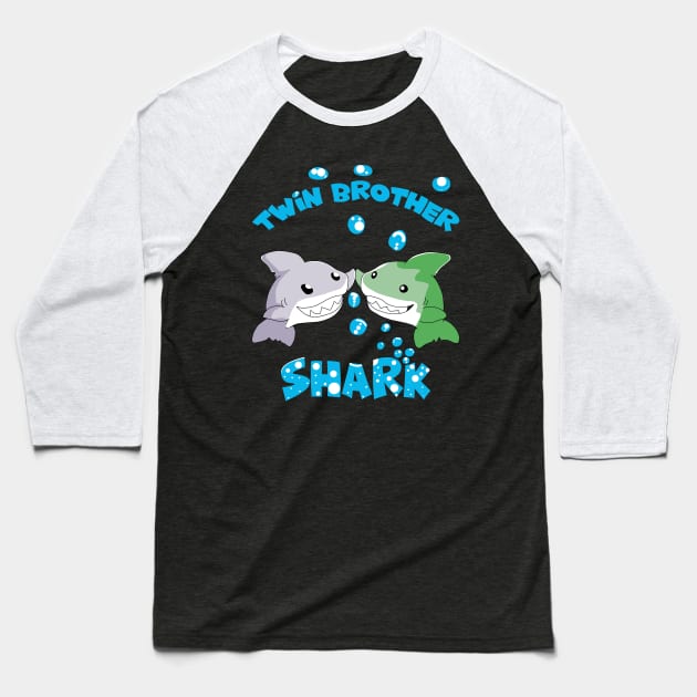 Twine Brother Shark Gift Baseball T-Shirt by ishakcg